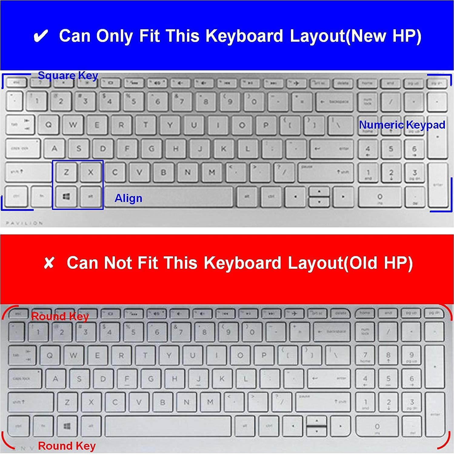 FORITO Keyboard Cover Compatible 2018 New HP Pavilion 15.6" Series /15.6" HP Envy x360 Series /15.6" HP Pavilion x360 Series /17.3" HP Envy Series/17.3" HP Pavilion Series -Rainbow