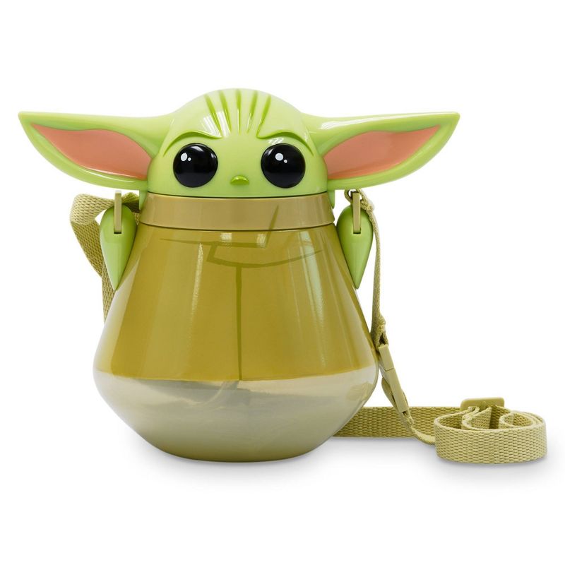Star Wars 22oz Plastic The Child Flip Top Tumbler with Strap Green