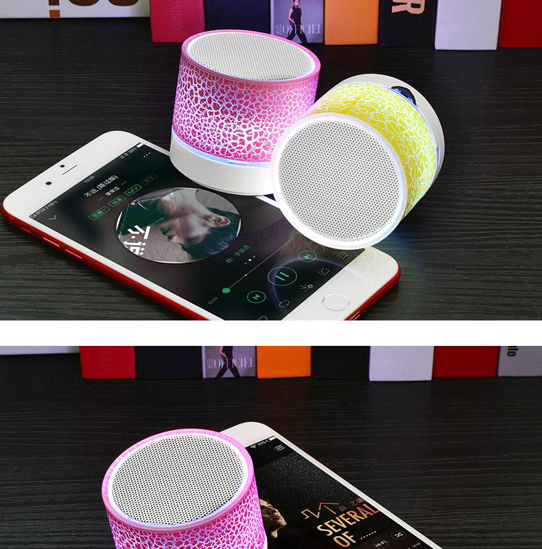 Superb Sound Large 45mm Driver Mini Music Bluetooth Speaker with USB Cable Wireless Portable Sound Box Subwoofer Speaker with Mic & Colorful LED Light small crack