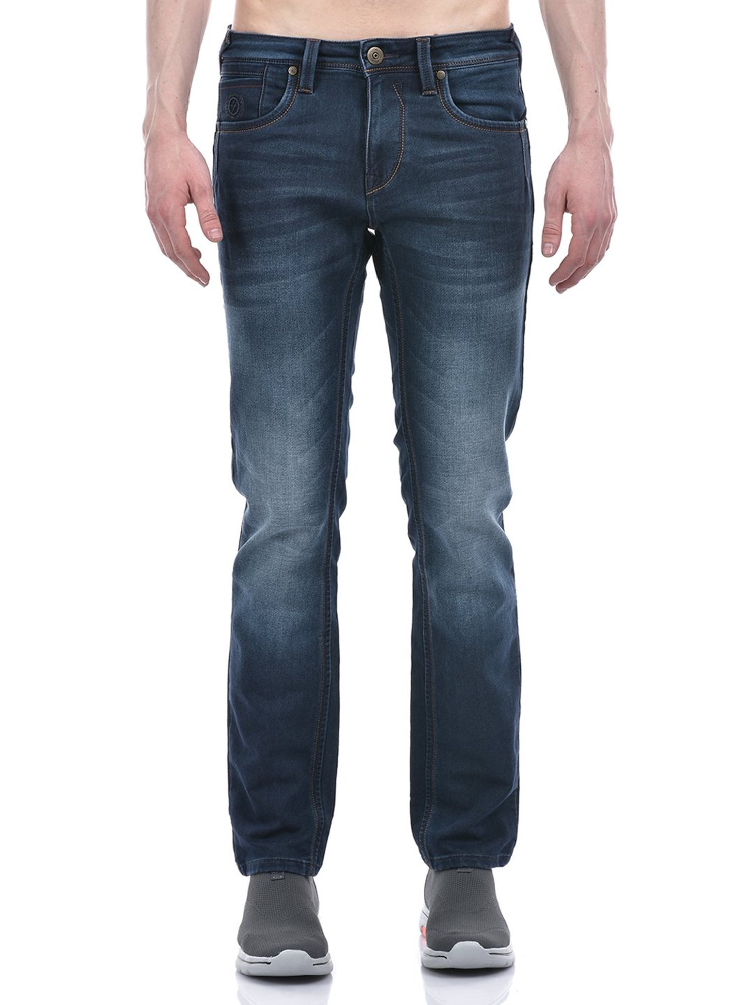 Lawman Pg3 Dark Blue Slim Fit Lightly Washed Jeans