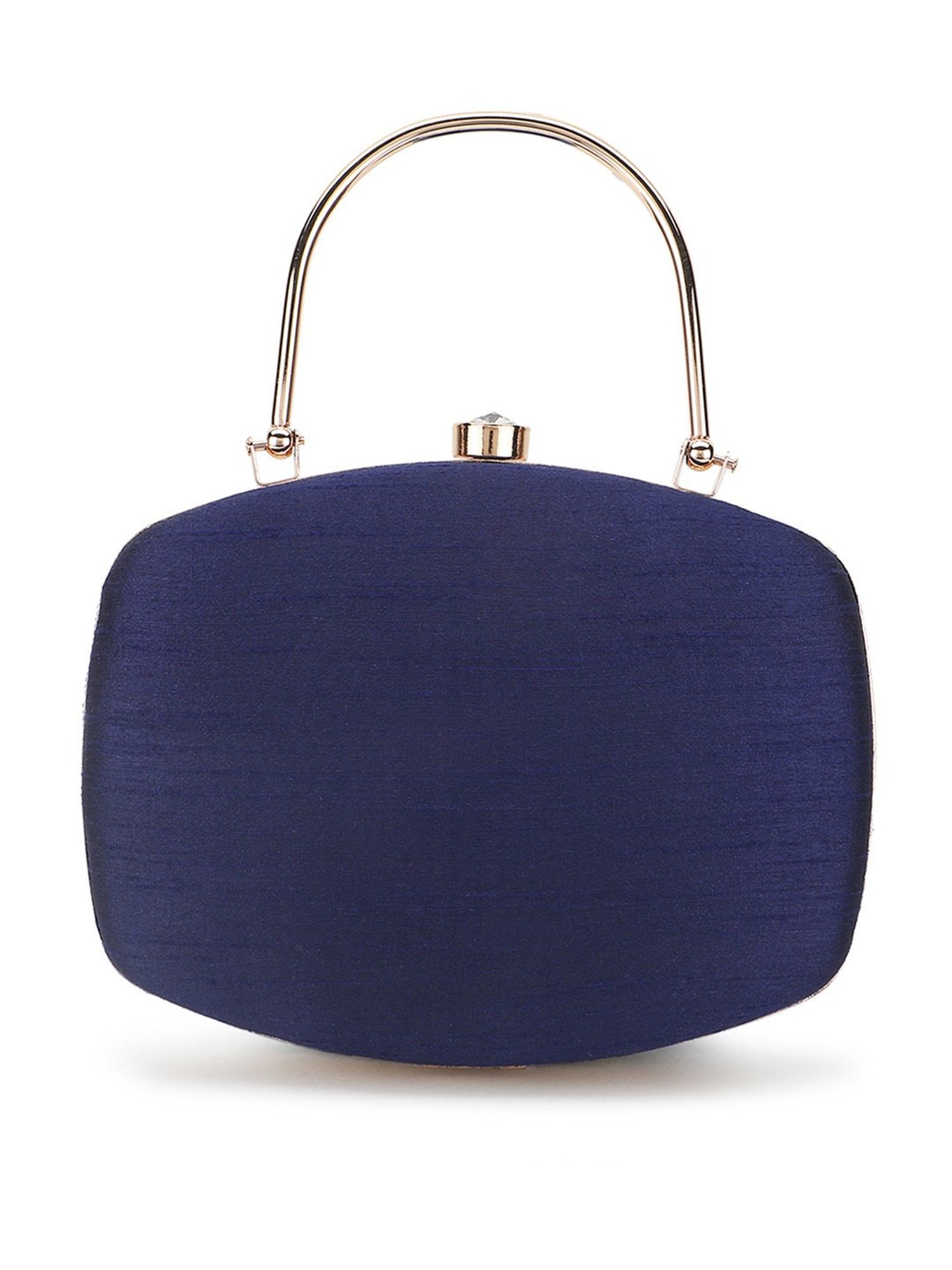 Spice Art Blue Embroidered Medium Clutch