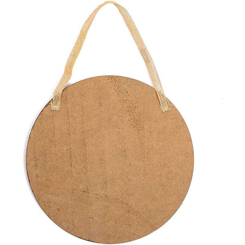 Hanging Wood Sign, This Is Our Happy Place (11.75 x 11.75 Inches)