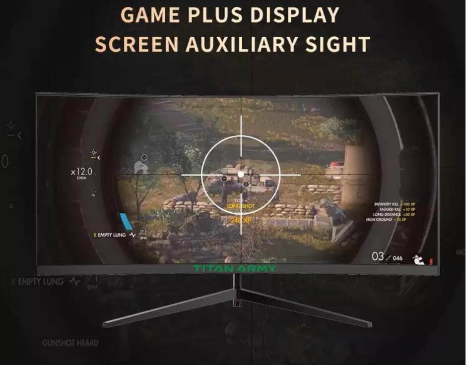TITAN ARMY 30" 200Hz Gaming Monitors 1ms Response FreeSync 21:9 PIP/PBP Display 144Hz 2560x1080 1800R Curved PC Monitor Ultra Wide RTS/FPS Game Scene Mode VA Panel (VESA is not supported)(C30SK-PRO)