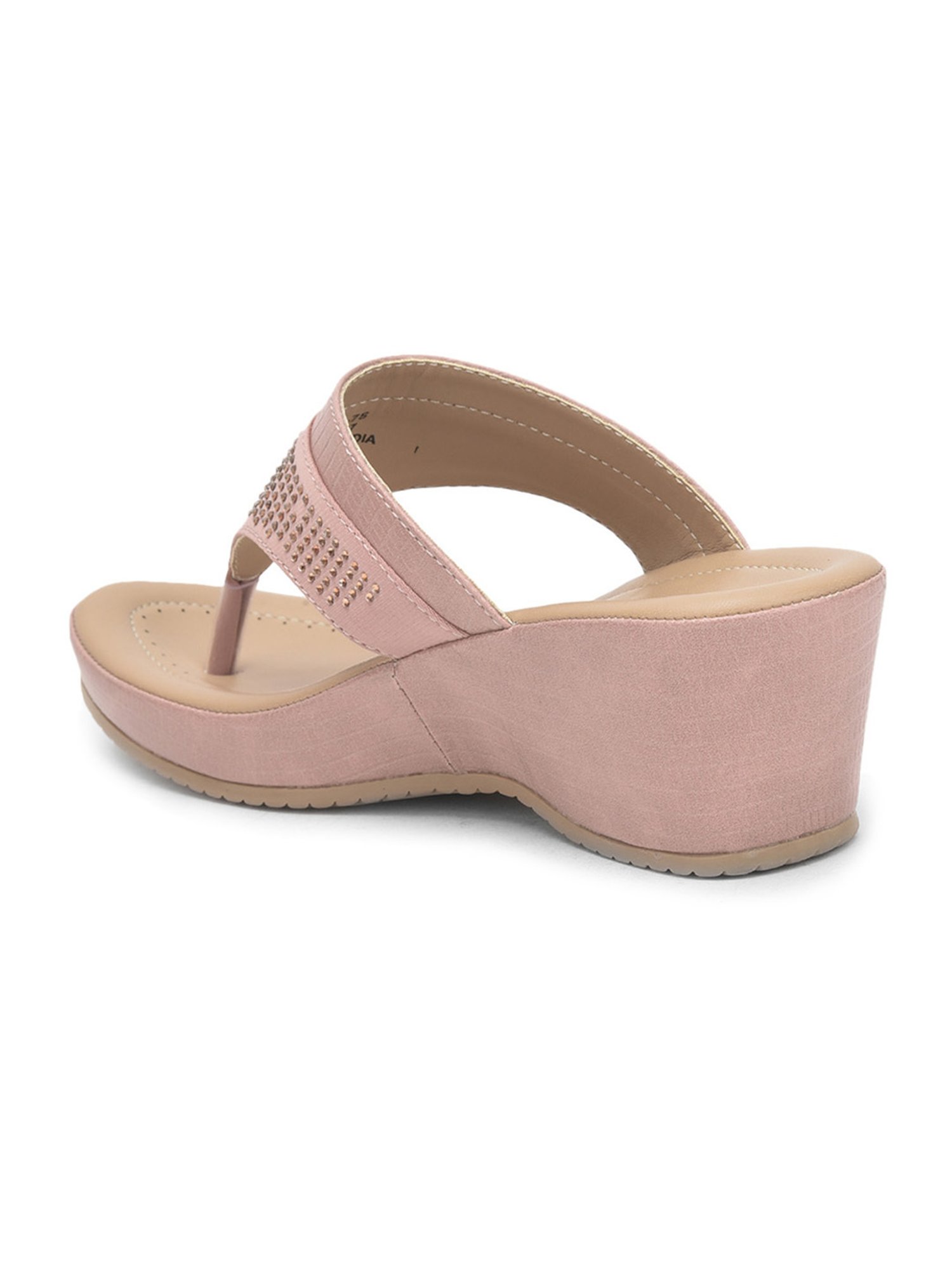 Healers By Liberty Women's Pink Thong Wedges