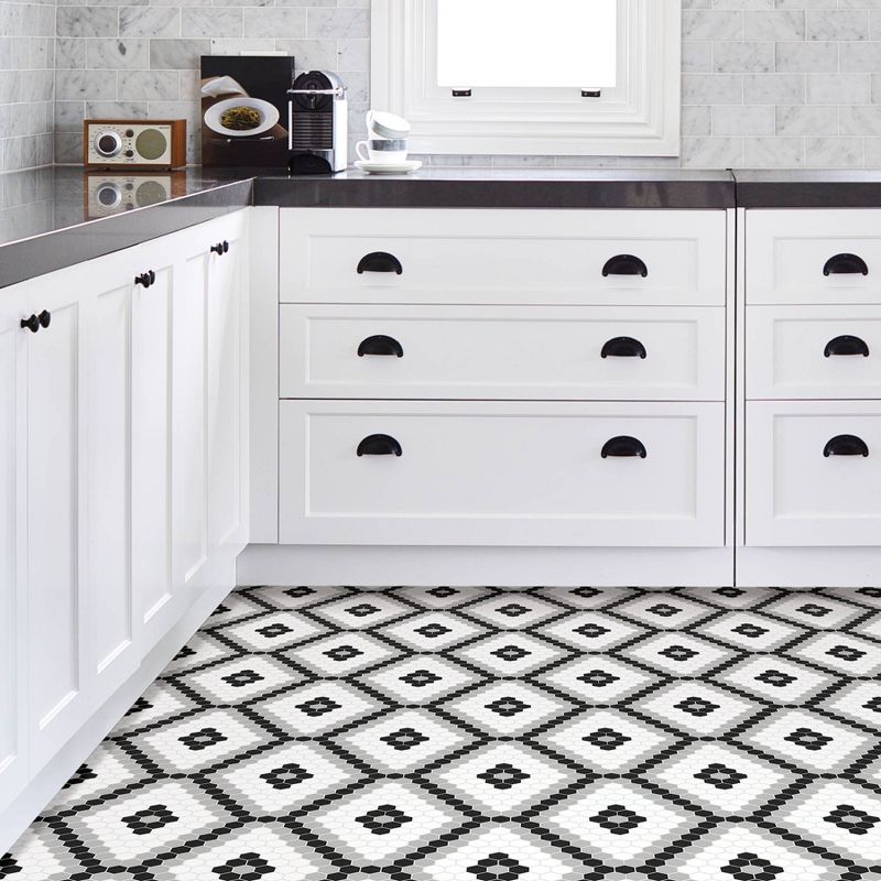 FloorPops Set of 20 Leyton Peel & Stick Floor Tiles