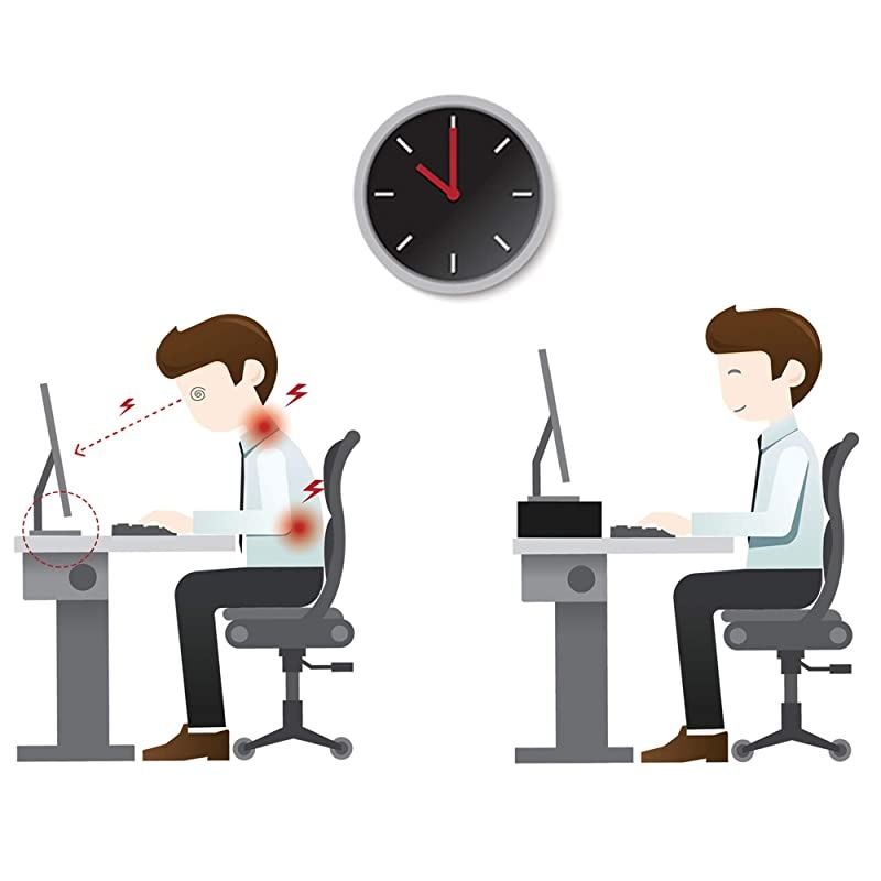 Stand Riser, 2 Tiers Wood Riser Stand with Storage Organizer, Desktop Ergonomic Stand Riser with Cellphone Holder and Cable Management, 16.7 Inch Shelf, Black