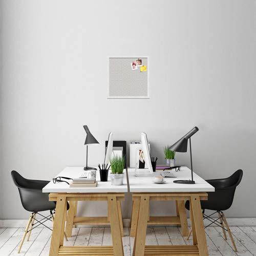 PinPix custom printed pin cork bulletin board made from canvas, Modeco Hex Gold 20x20 Inches (Completed Size) and framed in Satin White Frame (PinPix-Group-65)