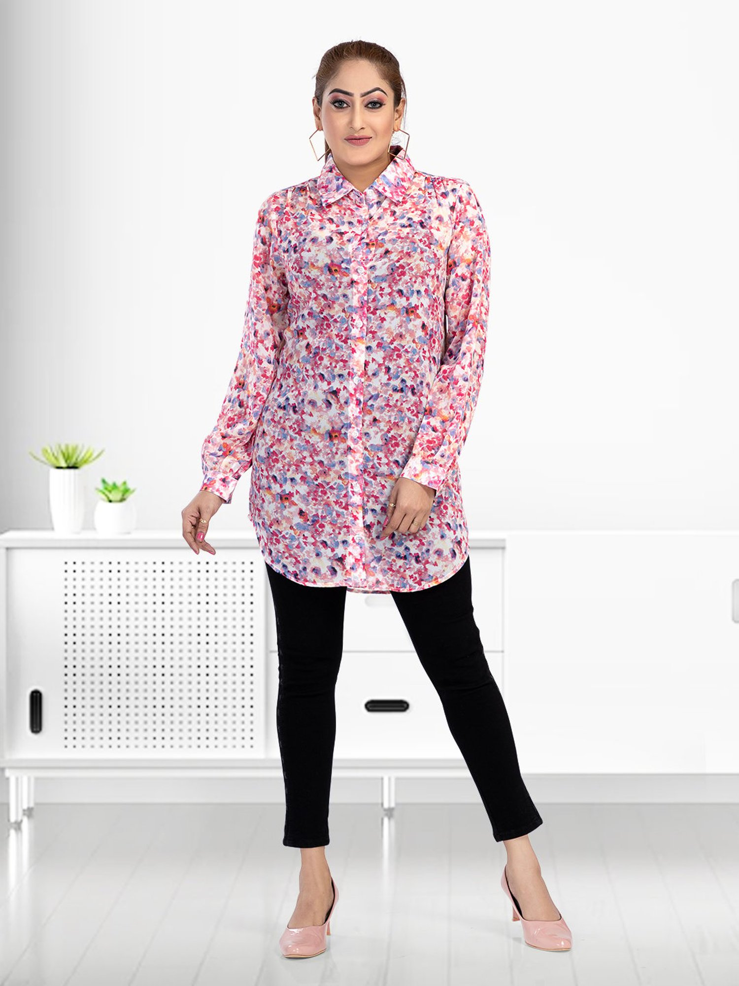 Nino Bambino Multicolor Printed Long Shirt