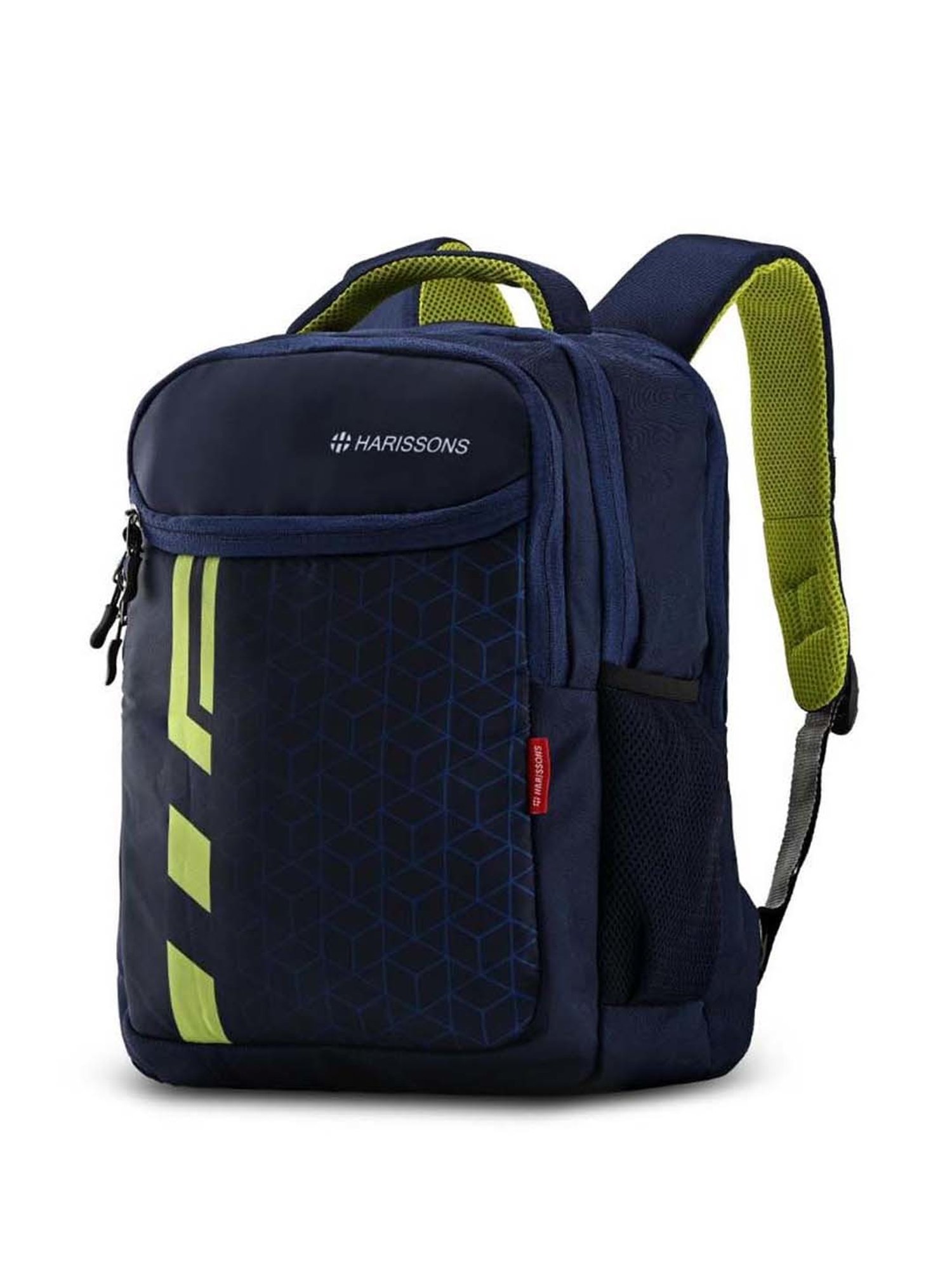 Harissons Laser Navy Blue & Green Polyester Printed Backpack - 31 Ltrs