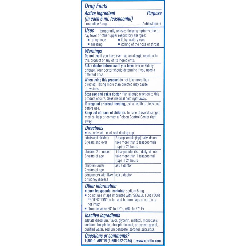Children's Claritin 24 Hour Allergy Relief Liquid - Grape - Loratadine - 4 fl oz