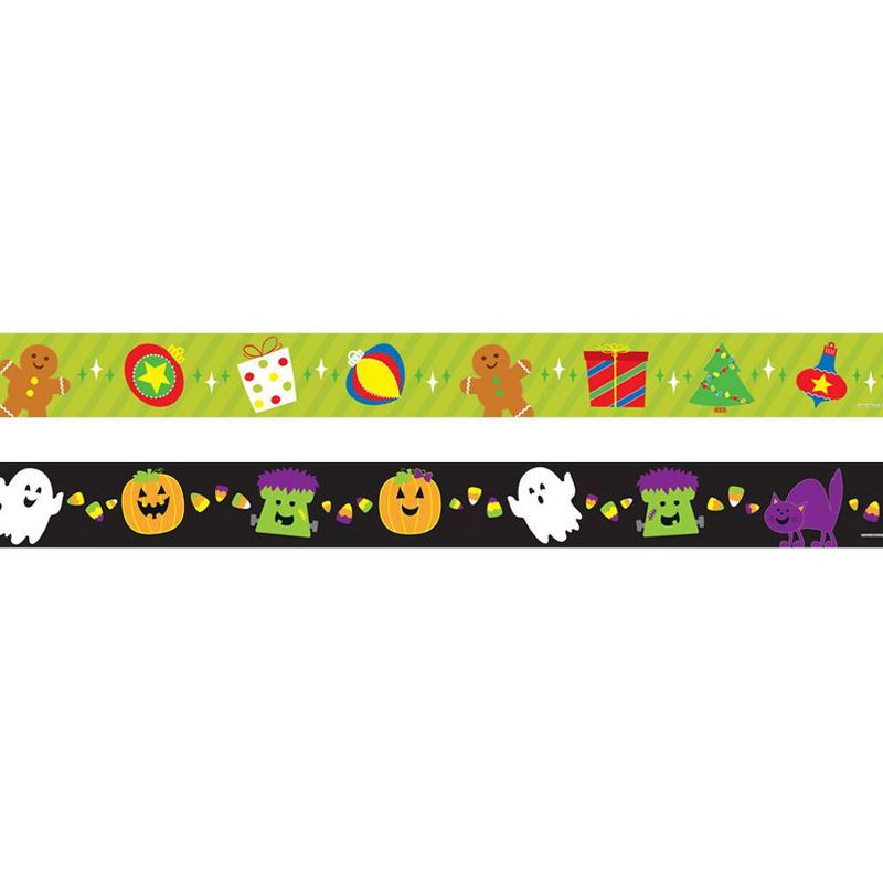 Carson Dellosa 12ct 36' Halloween/Holiday Two-Sided Bulletin Board Borders