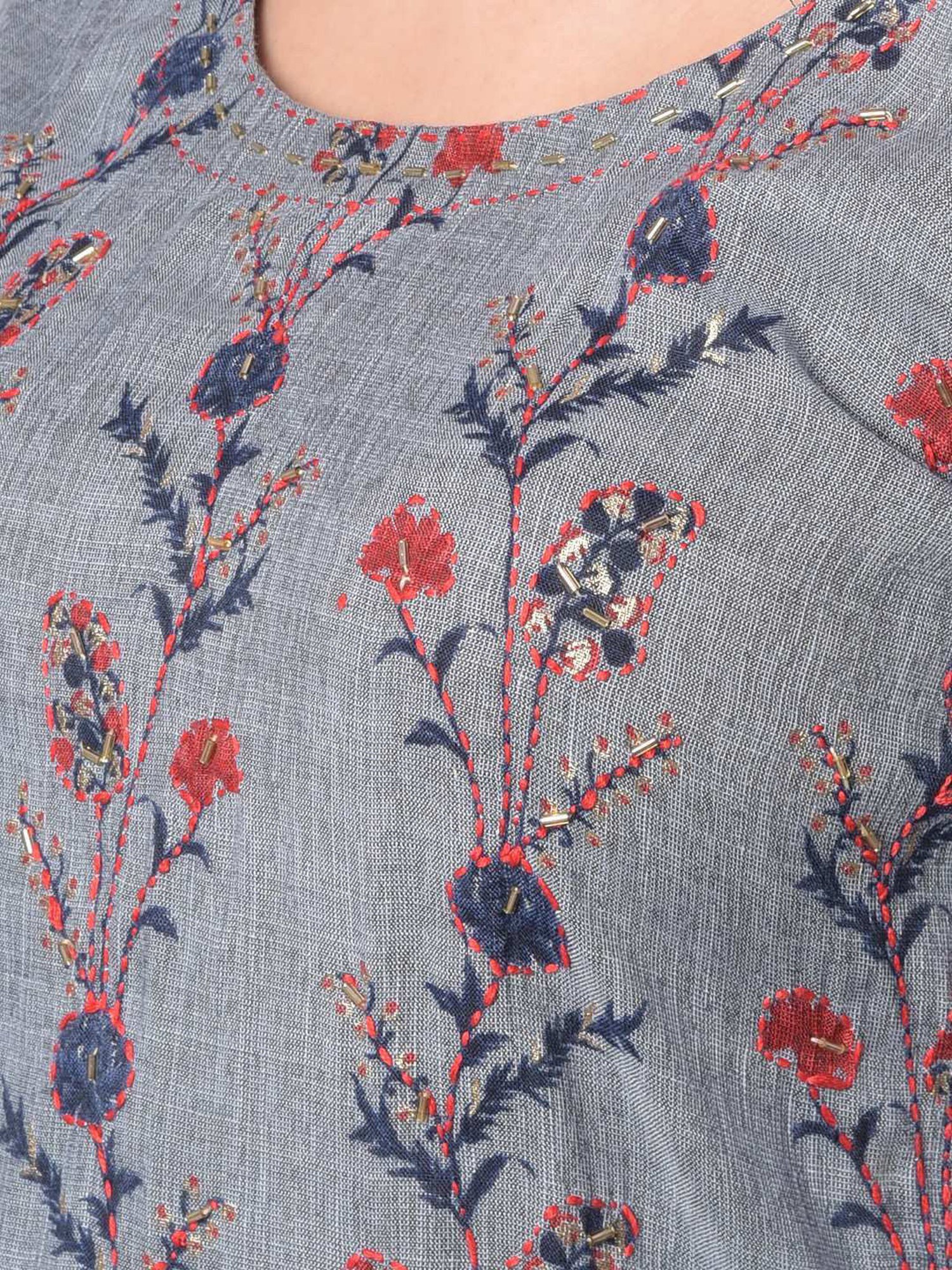 Dollar Missy Blue Embellished Kurta With Pants & Dupatta