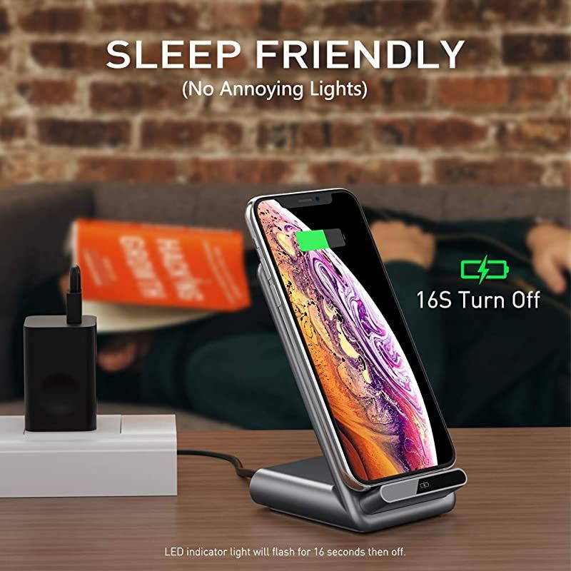 75W10W15W Fast Wireless Charger with Cooling Fan75W Wireless Charging Stand with QC30 Adapter Compatible iPhone 1111 Pro11 Pro MaxXSXRX810W Galaxy Note10S1015W LG V30V35G8