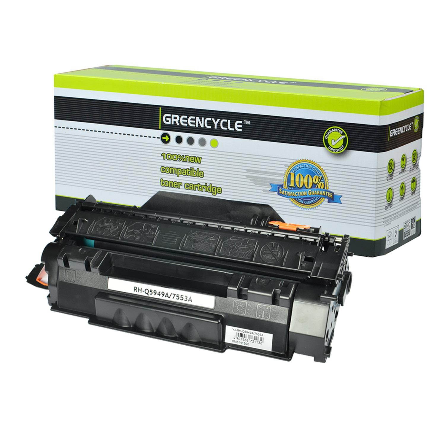 GREENCYCLE Compatible Q7553A 53A Toner Cartridges for HP LaserJet P2010 P2014 P2015 M2727 MFP