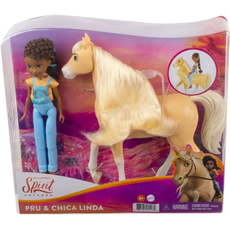 Spirit Untamed Pru & Chica Linda Doll and Horse Figures