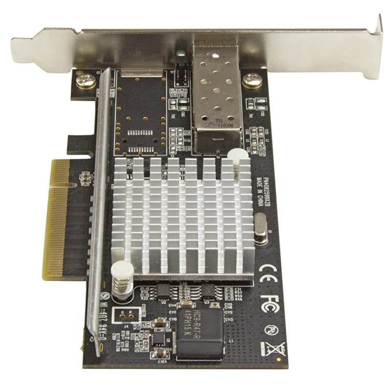 com 10G Network Card - MM/SM - 1x Single 10G SPF+ Slot - Intel 82599 Chip - Gigabit Ethernet Card - Intel NIC Card (PEX10000SFPI)