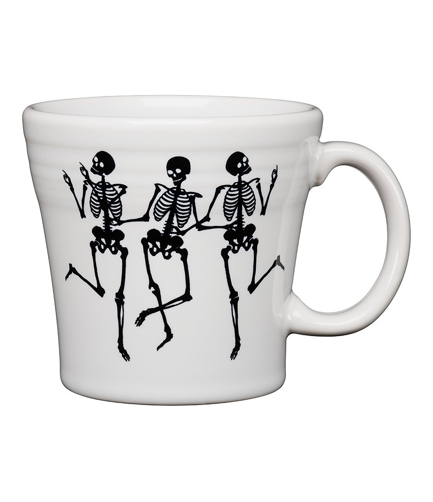 Fiesta Halloween Collection Dancing Trio Of Skeletons Tapered Mug