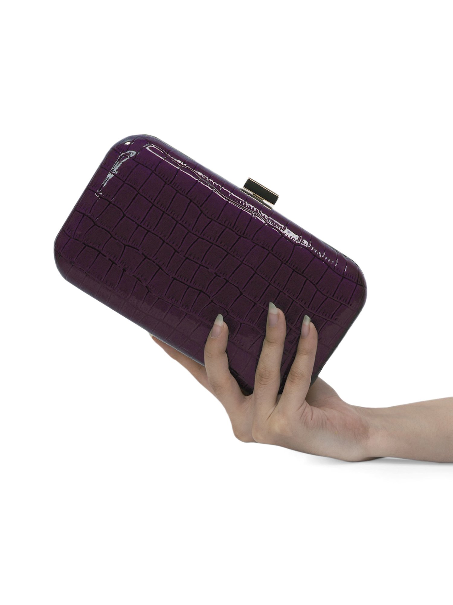 Modern Myth Purple Textured Clutch
