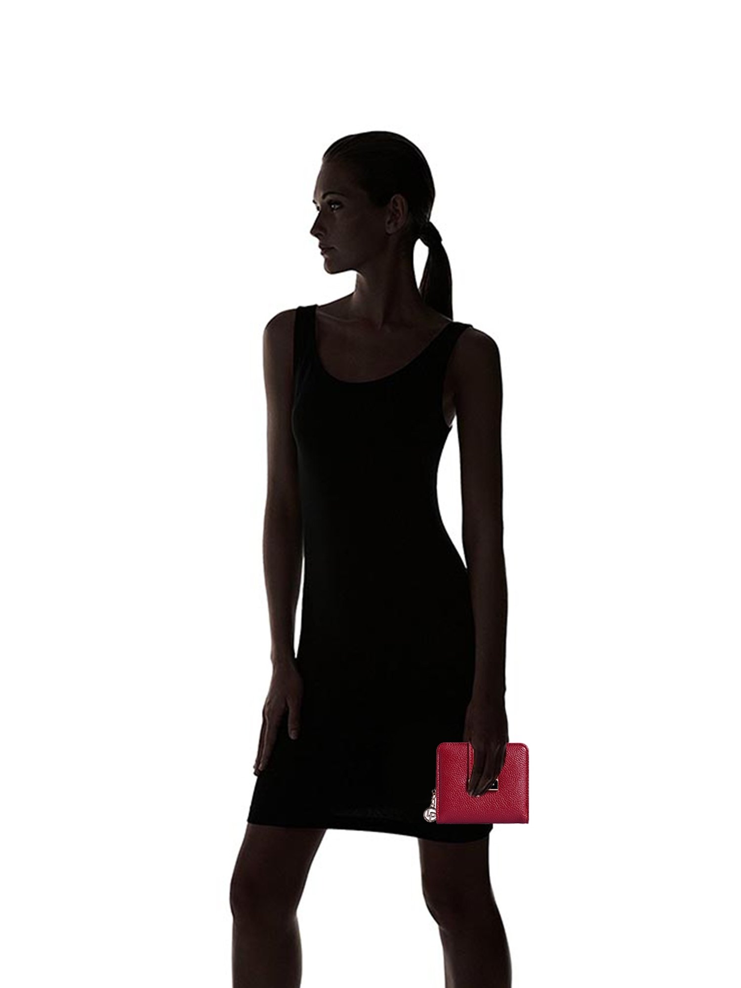 Lino Perros Core Red Textured  Zip Around Wallet for Women