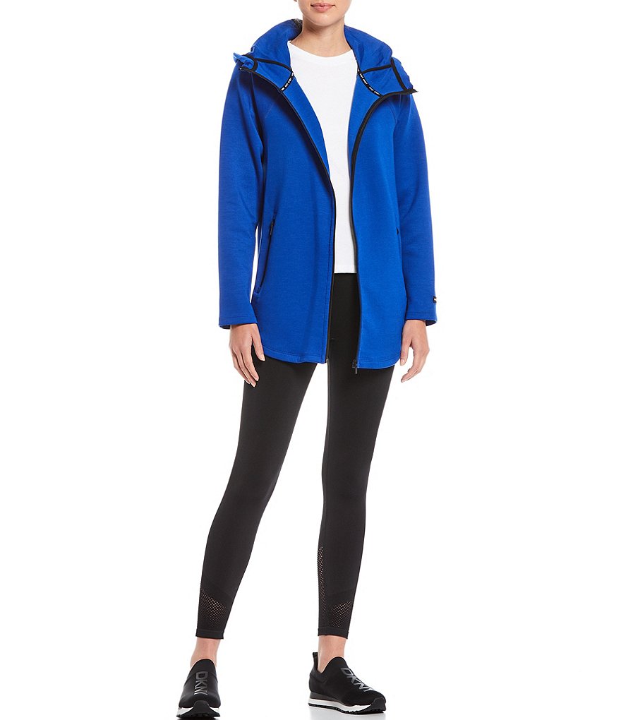 DKNY Sport Hooded Long Sleeve Zip Jacket