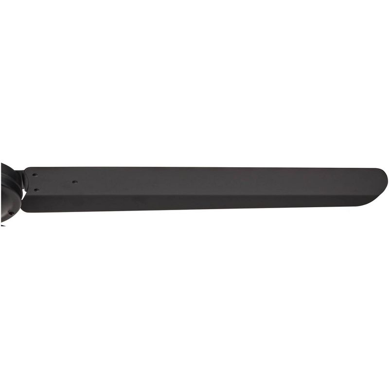 60" Casa Vieja Industrial 3 Blade Outdoor Ceiling Fan with Light Kit LED Remote Matte Black Franklin Park Caged Damp Patio Porch