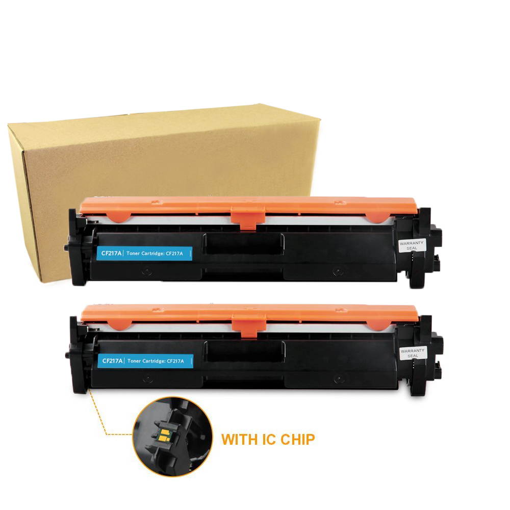 2PK Compatible Replacement for HP 17A CF217A Toner Cartridge With Chip - for use in HP LaserJet Pro M102w, LaserJet Pro MFP M130fn, M130fw, M130nw, M130a Printers