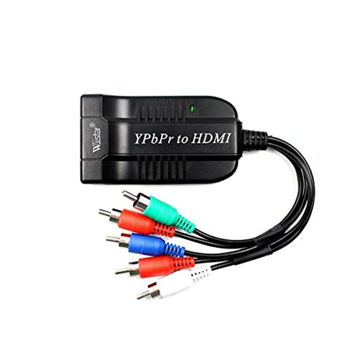Wiistar Component YPbPr to HDMI Converter Adapter 5RCA Component RGB YPbPr Video +R/L Audio to HDMI Converter Supports 1080P for HDTV Monitor Projector