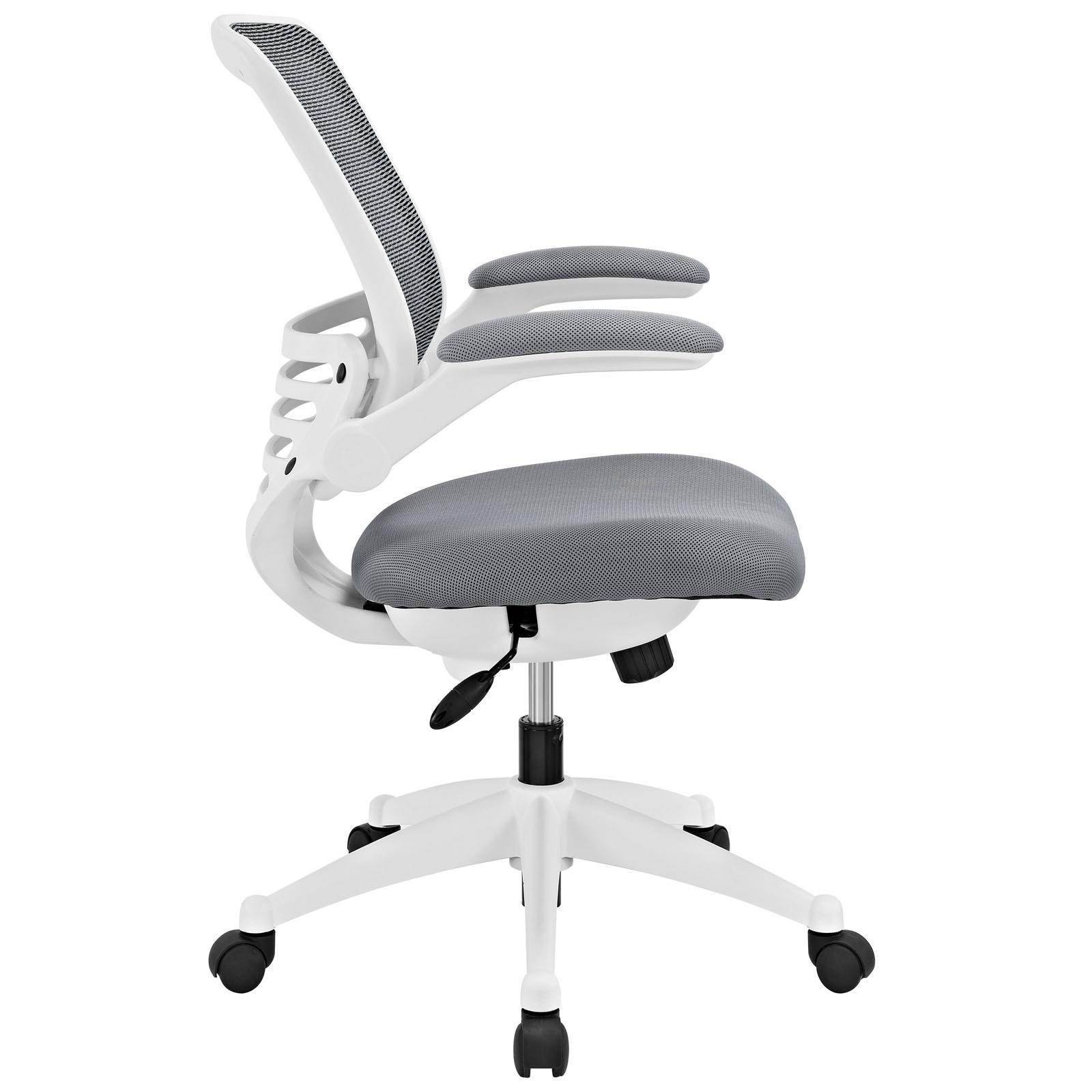 Edge White Base Office Chair in Gray