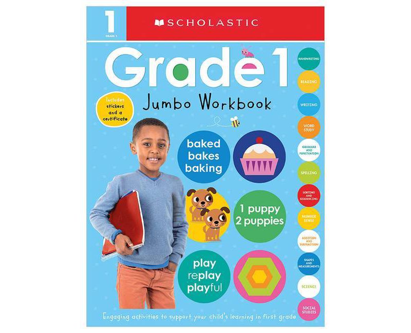 First Grade Jumbo Workbook: Scholastic Early Learners (Jumbo Workbook) - (Paperback)