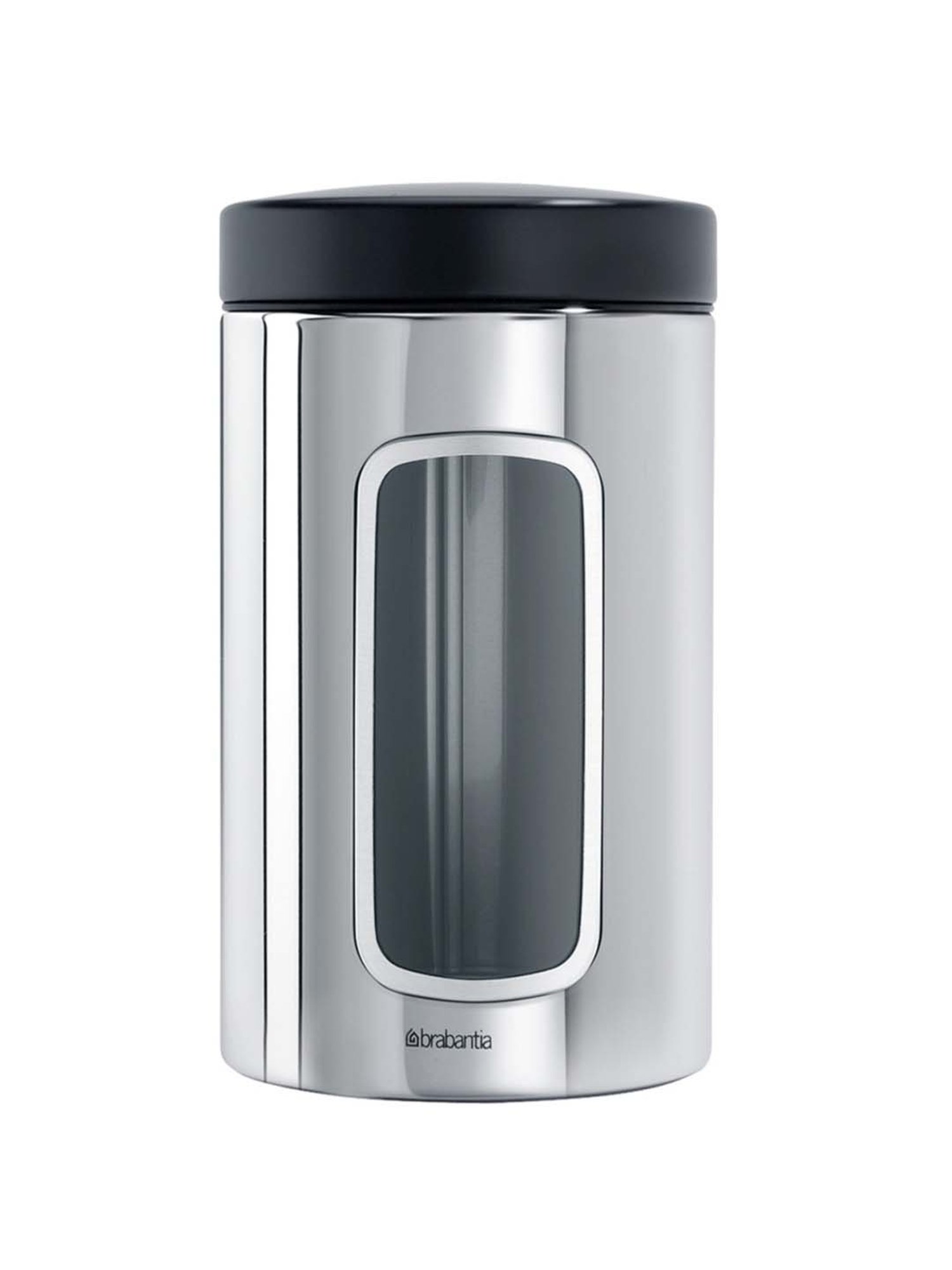BRABANTIA Silver Steel Containers with Lid (1400 ml) - Set of 1