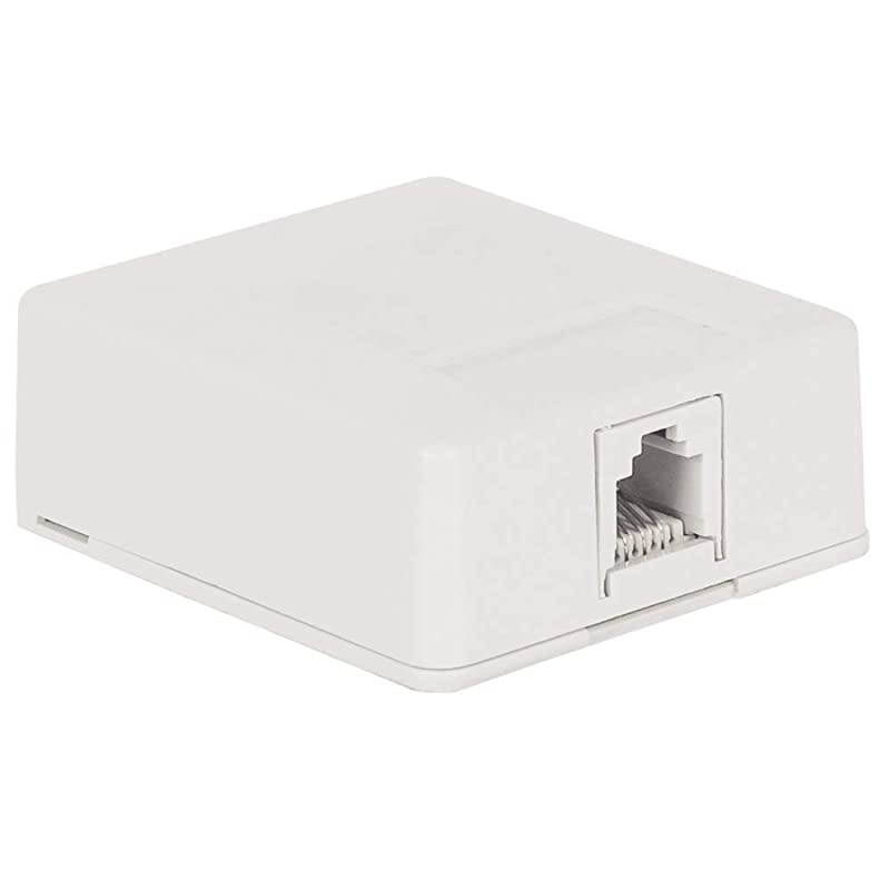 Surface Mount Jack in 6P6C White