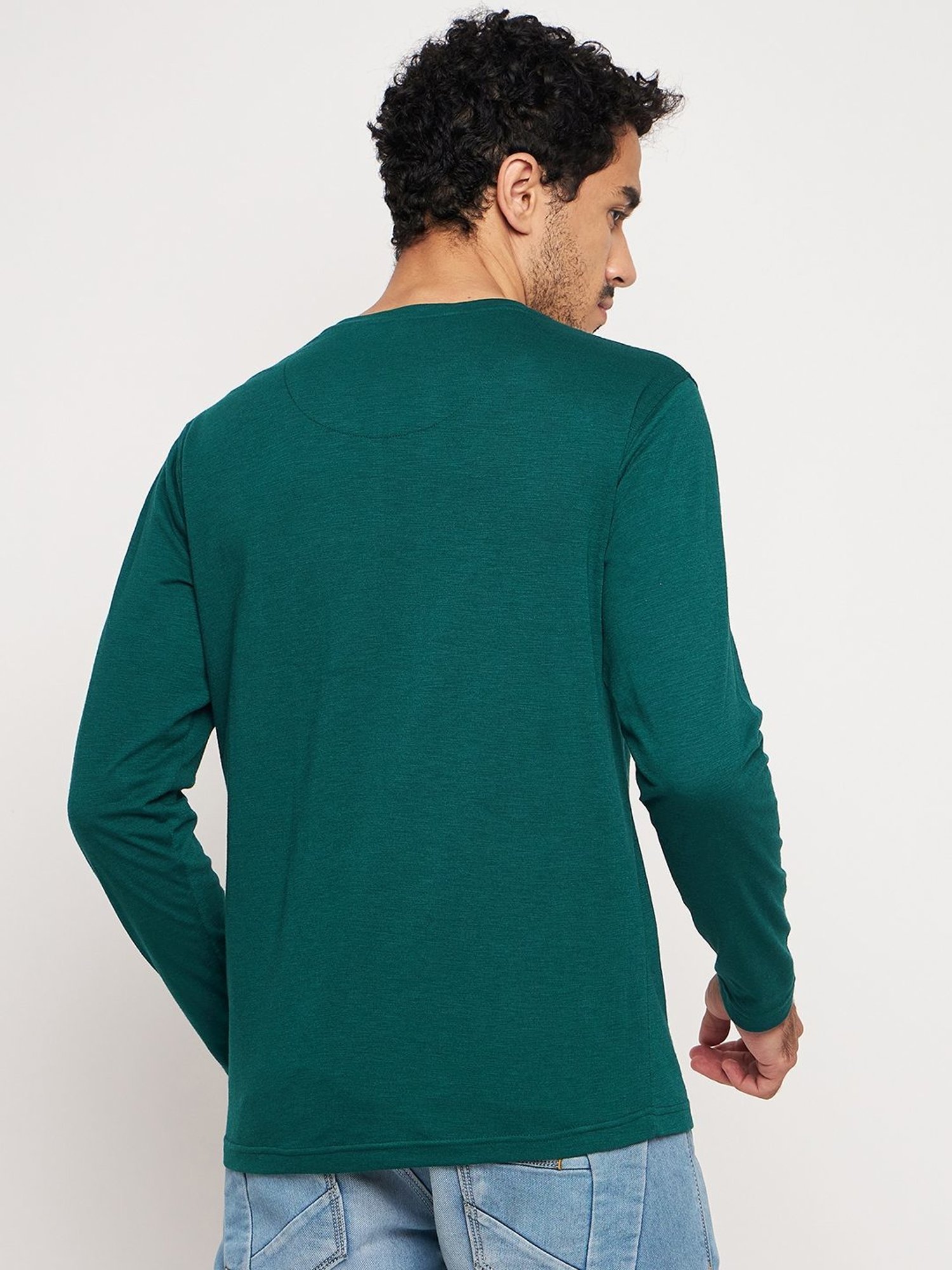 Club York Green Cotton Regular Fit T-Shirt