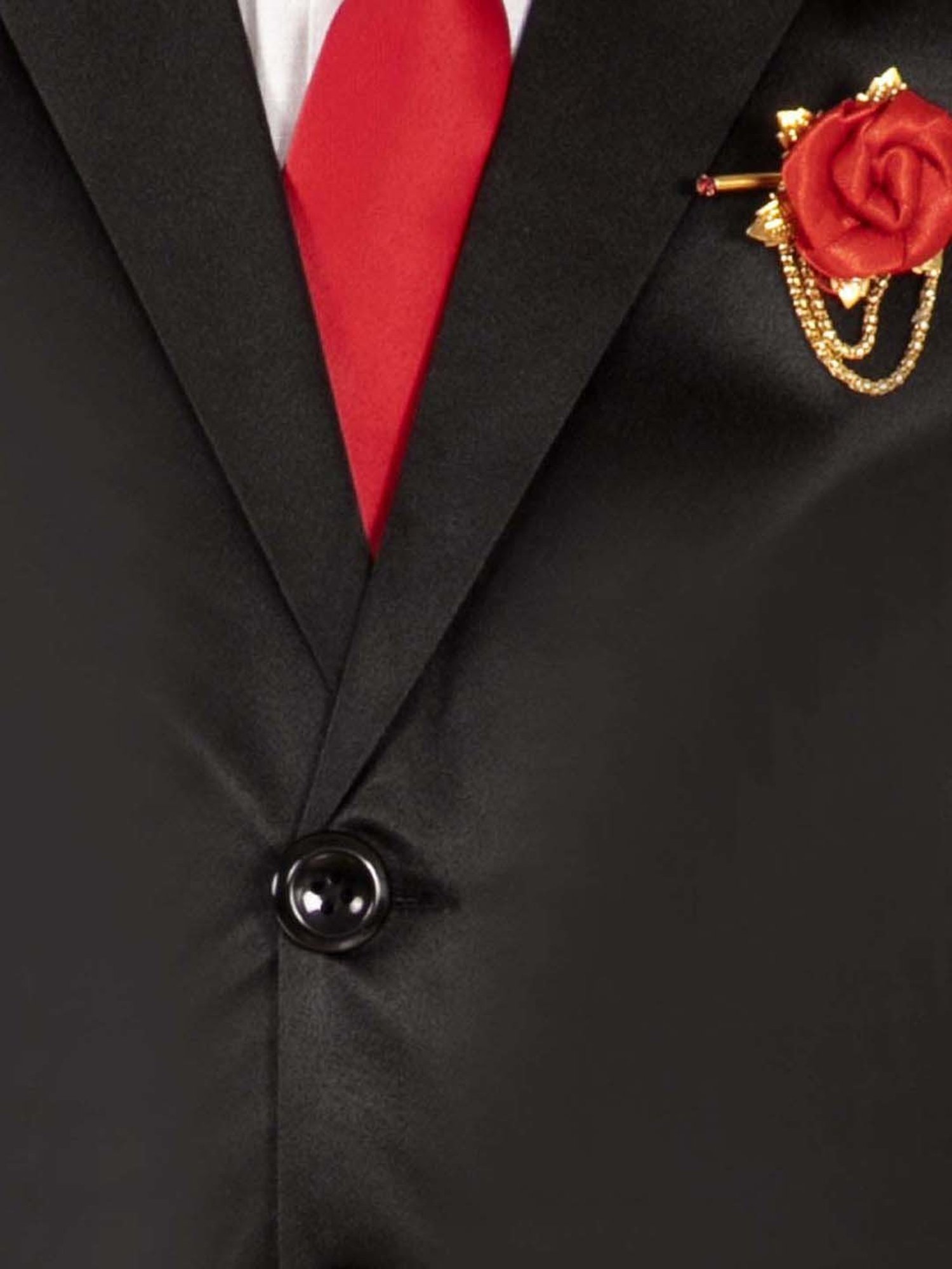 Fourfolds Boys Black Solid Full Sleeves Clothing Set