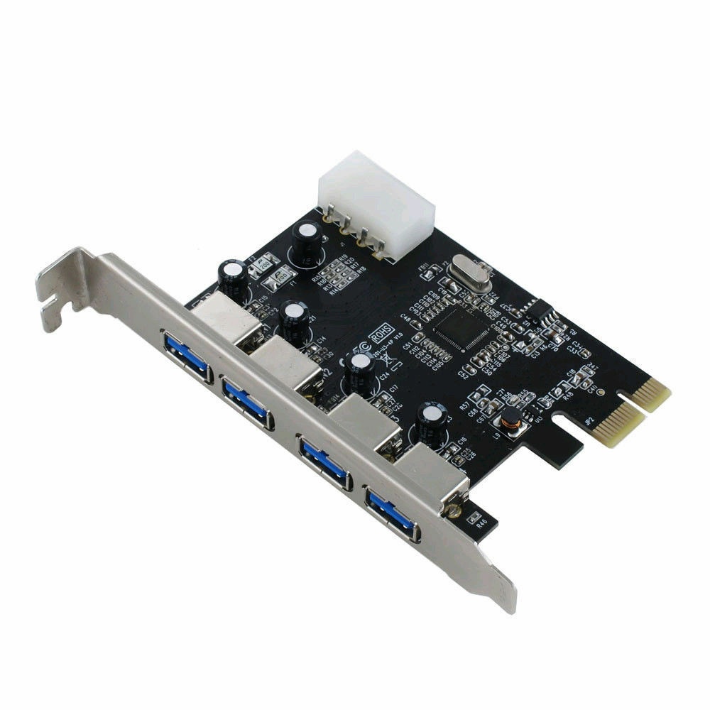 PCI-E Express Adapter to 4 Port USB 3.0 HUB Card Internal Chipset Expansion Card