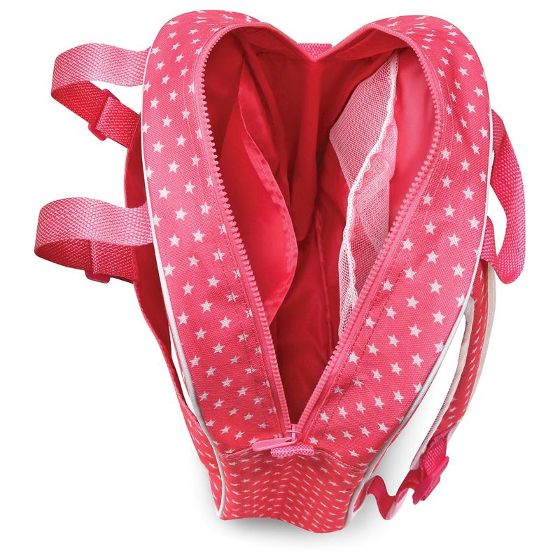 Badger Basket Doll Travel Backpack with Plush Friend Compartment - Star Pattern