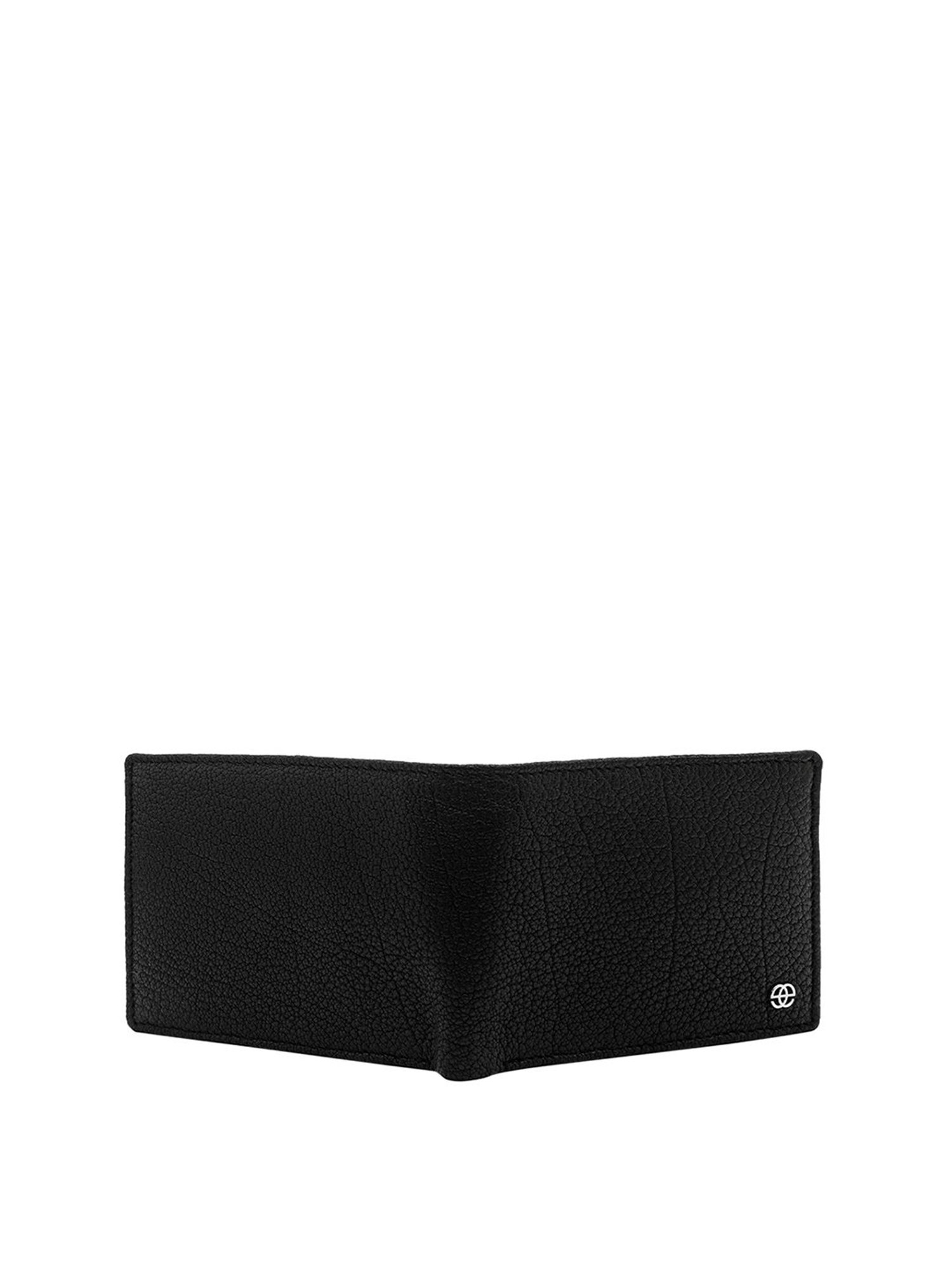 Eske Black Textured Bi-Fold Wallet for Men