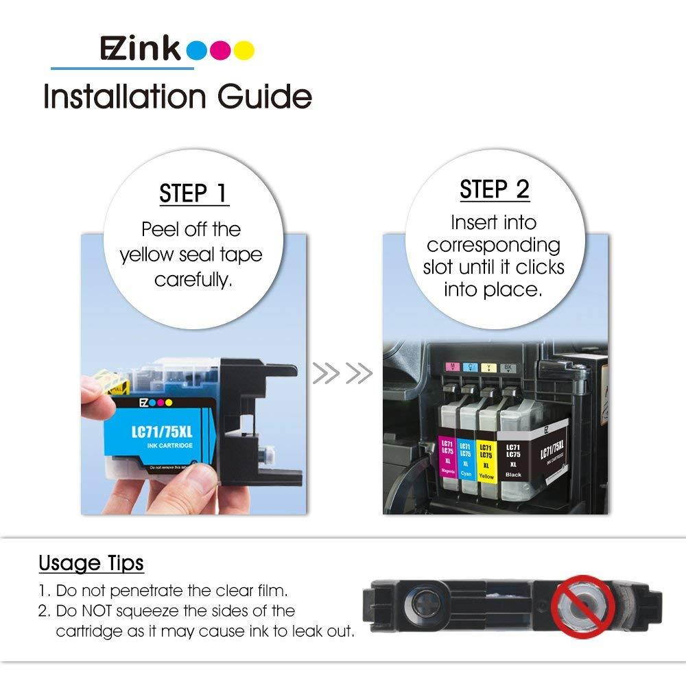E-Z Ink (TM) Compatible Ink Cartridge Replacement for Brother LC-75 XL High Yield To Use With MFC-J6510DW MFC-J6710DW MFC-J6910DW MFC-J280W MFC-J425W(8 Black, 4 Cyan, 4 Magenta, 4 Yellow) 20 Pack