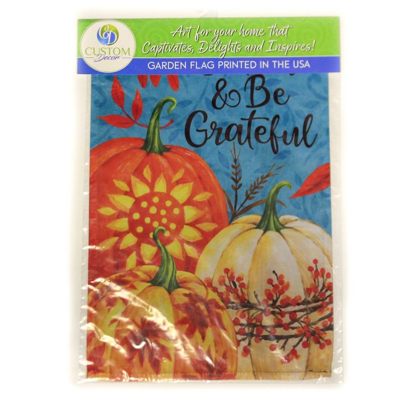 Home & Garden 18.0" Gather Pumpkins Flag Autumn Gather Grateful Custom Decor  -  Flags