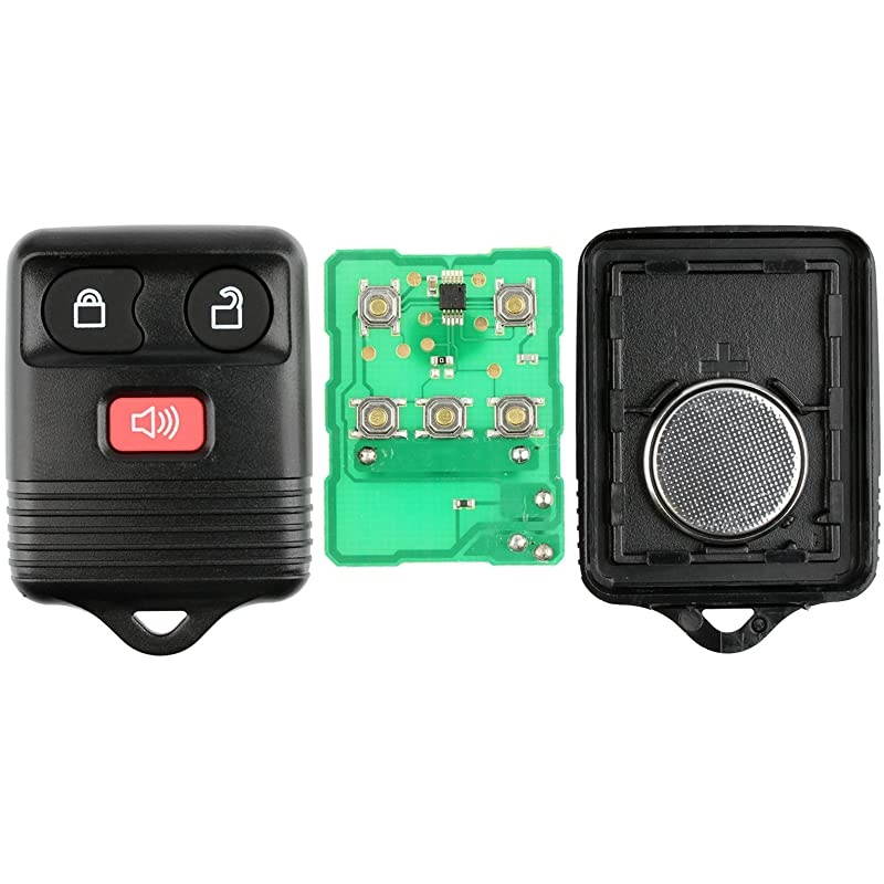 Replacement Keyless Entry Remote Control Key Fob Clicker Transmitter 3 Button Black