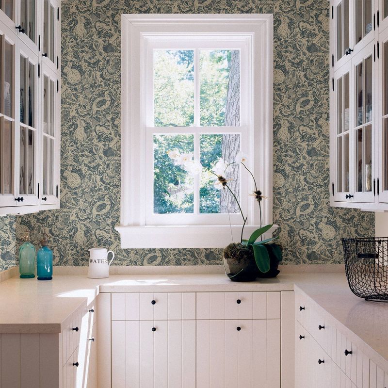 NuWallpaper Terrene Peel & Stick Wallpaper Blue