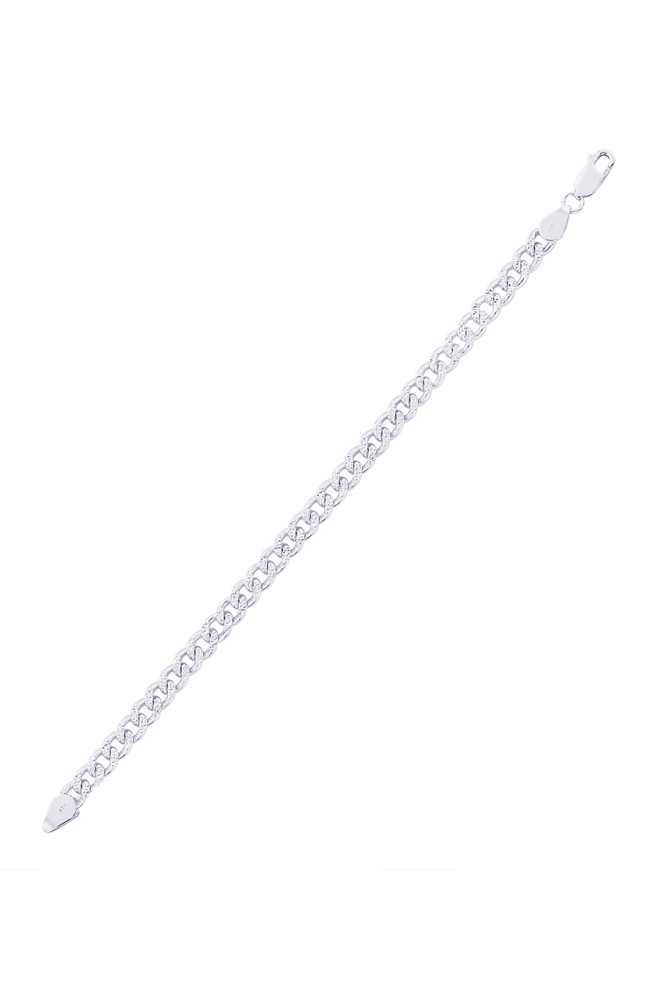 Taraash 92.5 Sterling Silver Curb Chain Bracelet