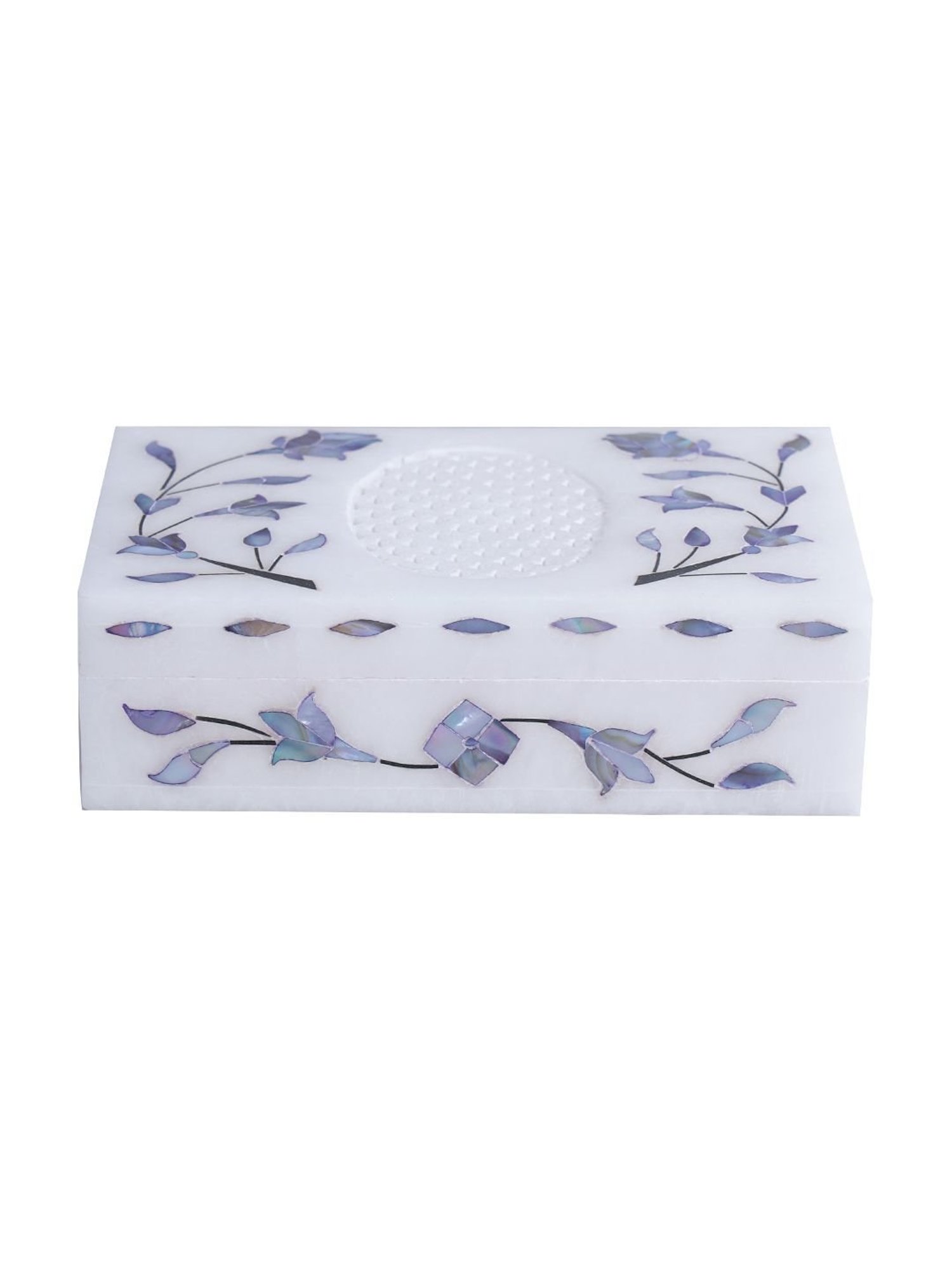 Aapno Rajasthan Blue & White Marble Jewellery Box