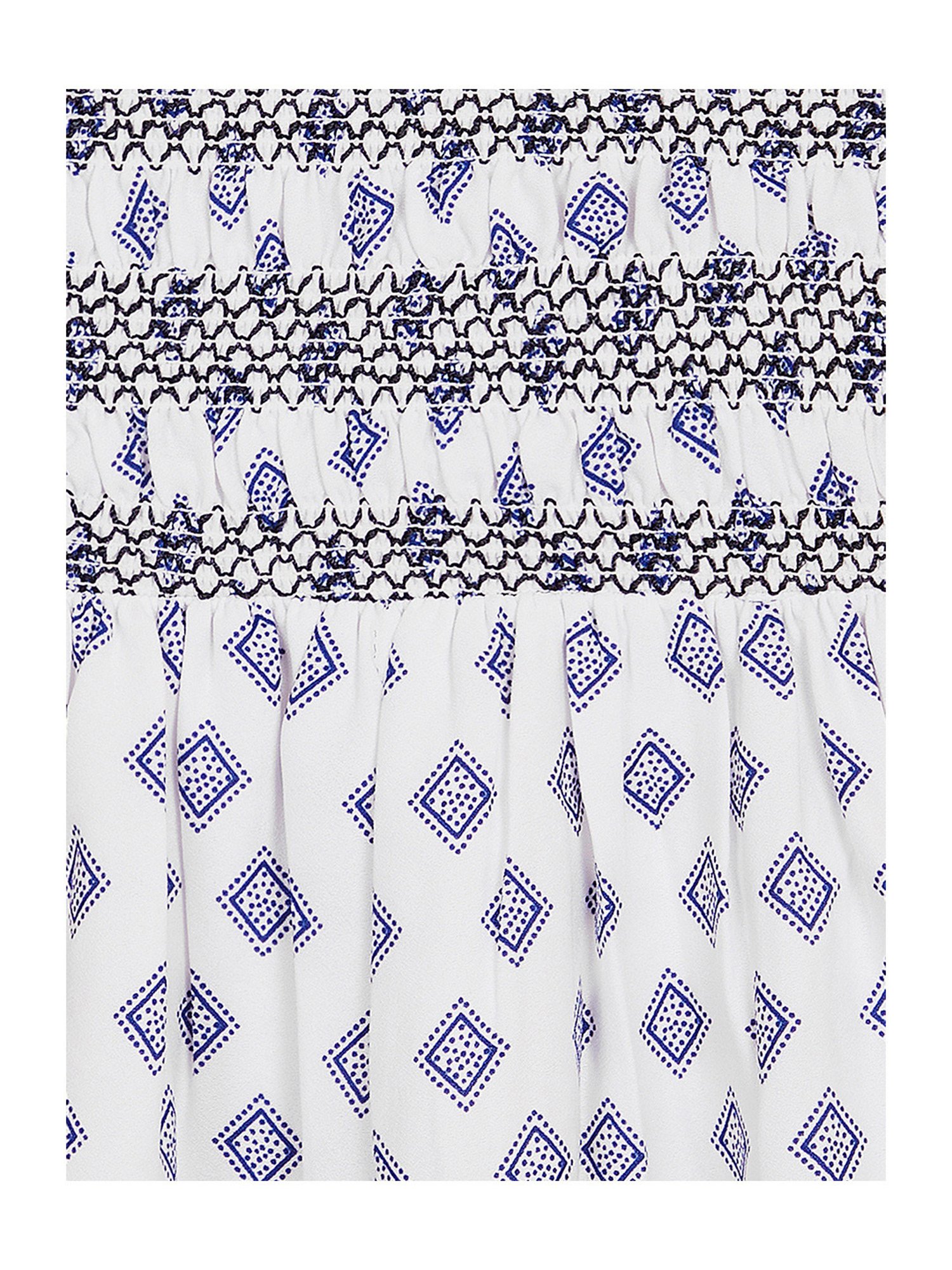 Budding Bees Kids Blue & White Printed Dress