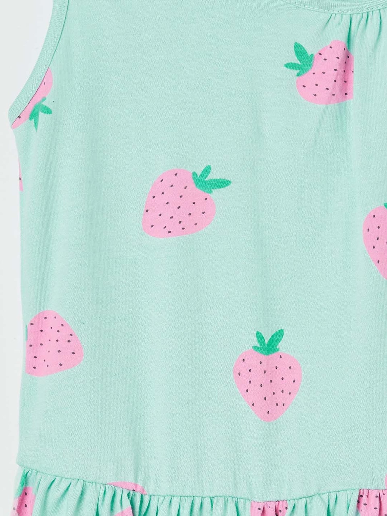 Fame Forever by Lifestyle Kids Green & Pink Cotton Printed Dress
