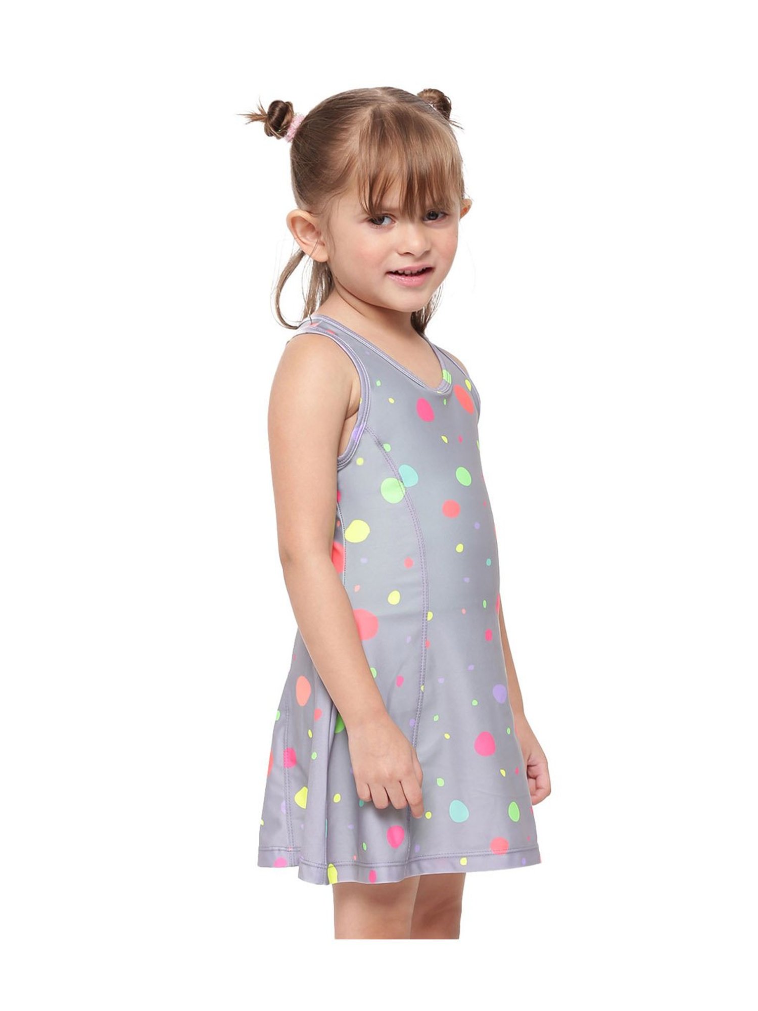 IO Kids Grey Printed Dress
