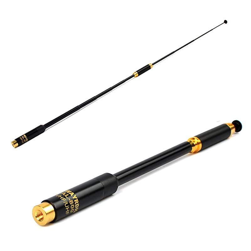 70cm 2m 144430mHz Telescopic Ham Handheld Radio Extendable Antenna High Gain 10W Dismountable Antenna for Baofeng BF UV3R YAESU VX1R VX2R VX3R TYT Radio