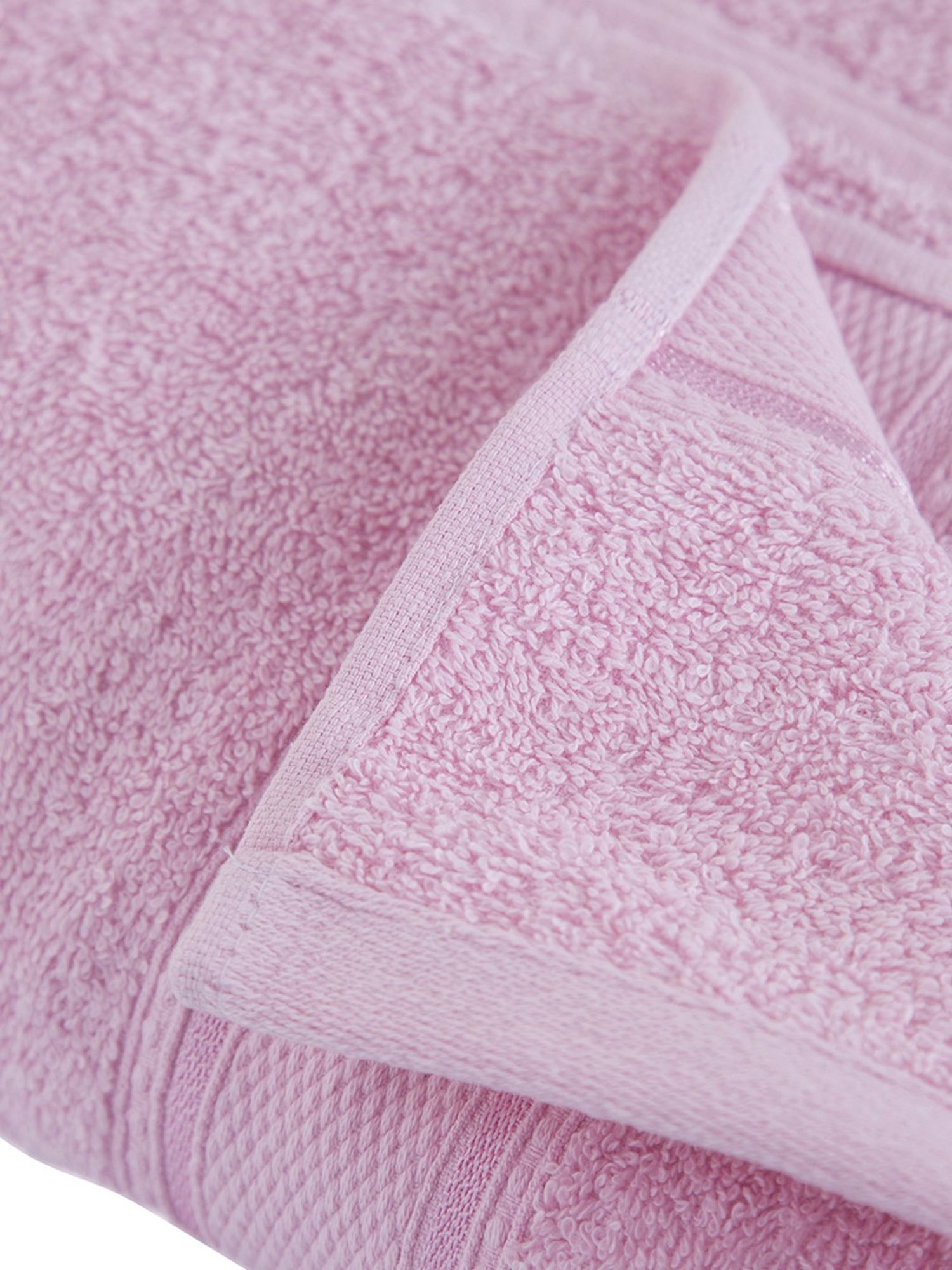 Inhouse Eddie Pink Solid 450GSM Cotton Medium Towel Set by maspar
