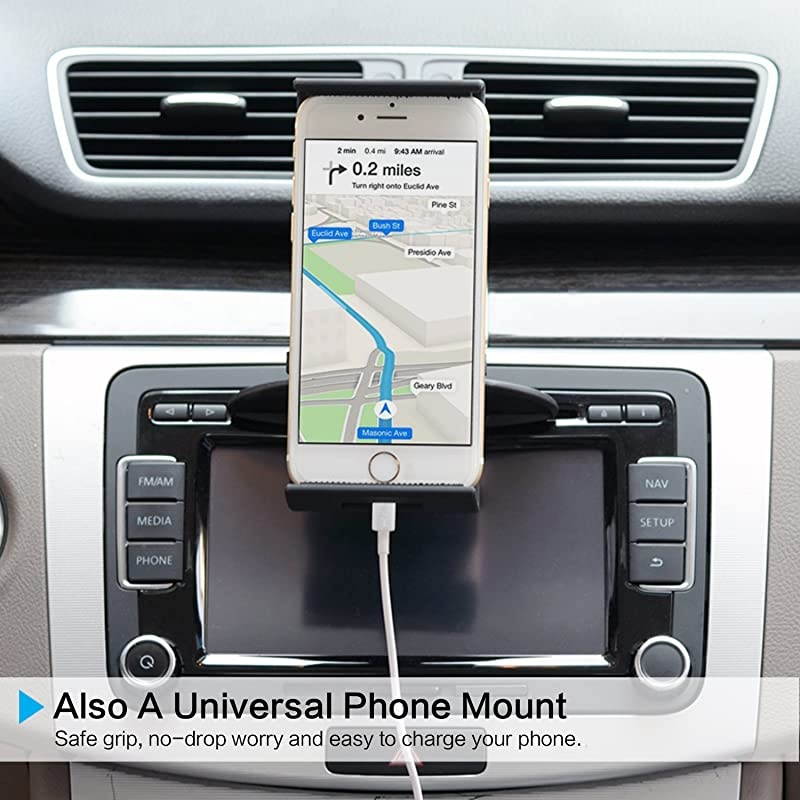 Universal Car Mount 2 in 1 CD Slot Tablet Car Mount for 711 inch Tablet CD Player Cell Phone Holder for 357 inch Smartphone  Tablet Car Mount Dash Holder Stand for iPad ProAirMini
