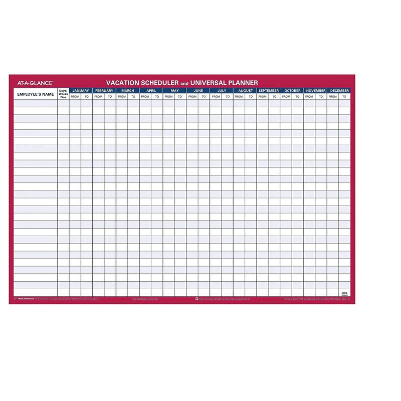 Undated AT-A-GLANCE 24"H x 36"W Wall Calendar 527788