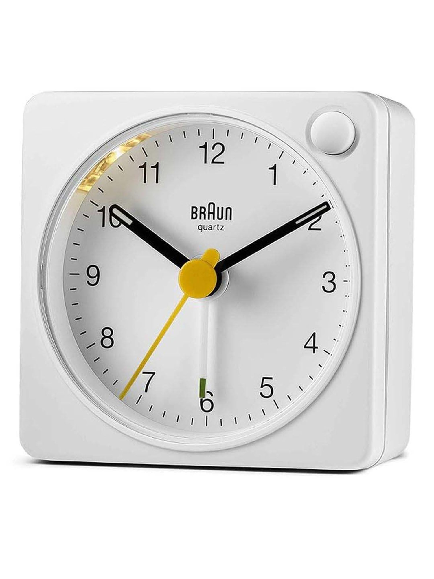 Braun White Classic Travel Analog Alarm Clock